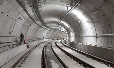 Construction du tunnel pour le tramway léger