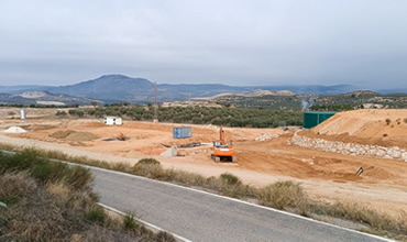 Earthwork and site staking out in Granada, Spain
