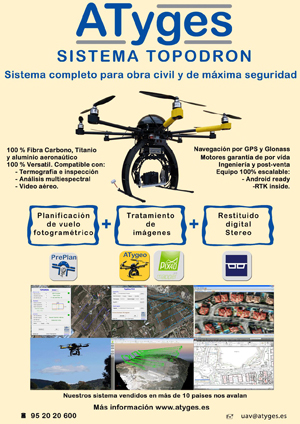 APLITOP Y ATYGES PRESENTAN UNA HERRAMIENTA PARA RESTITUCIÓN VECTORIAL MEDIANTE EL EMPLEO DE IMÁGENES CAPTADAS POR DRONES